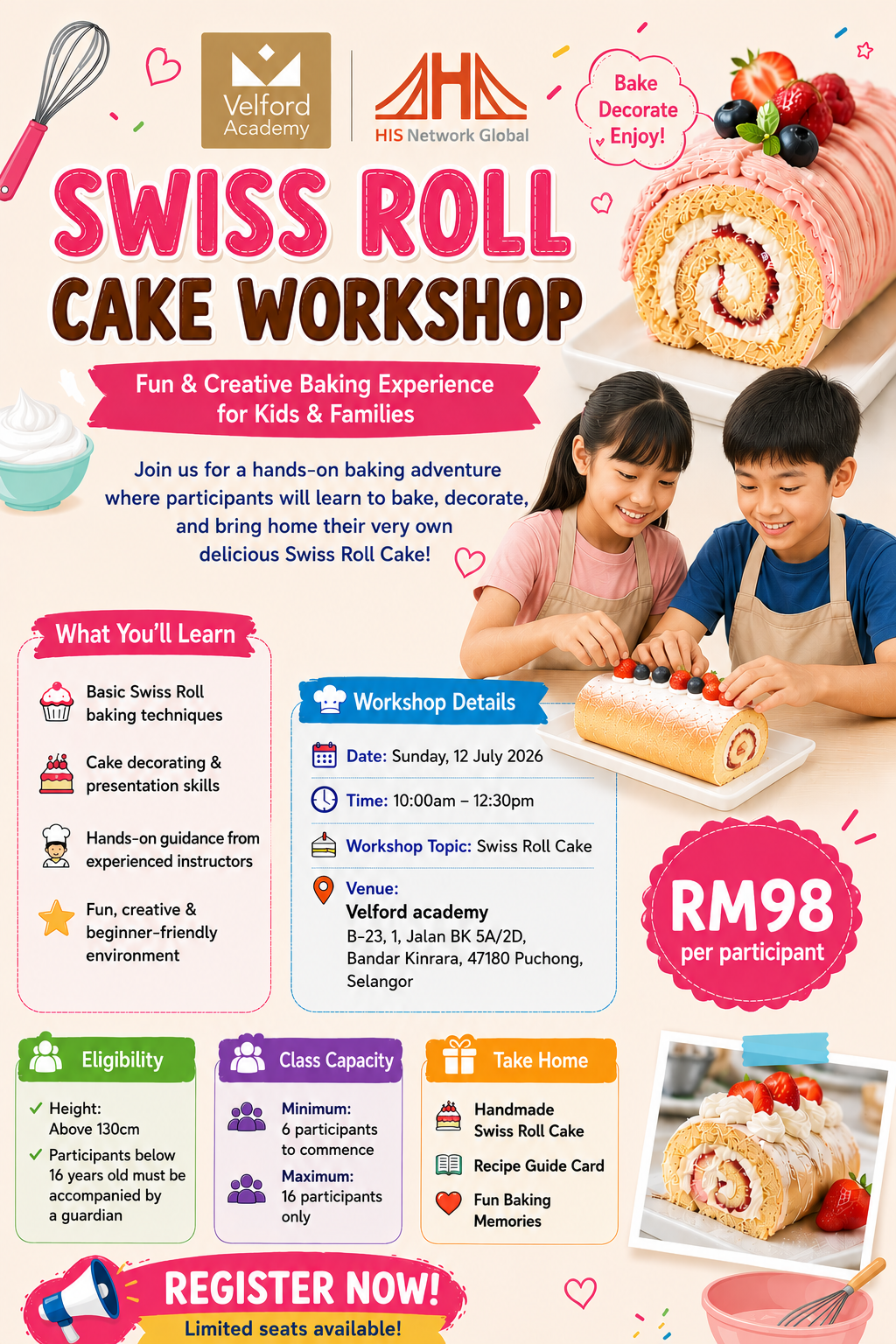 Swiss Roll Cake Workshop