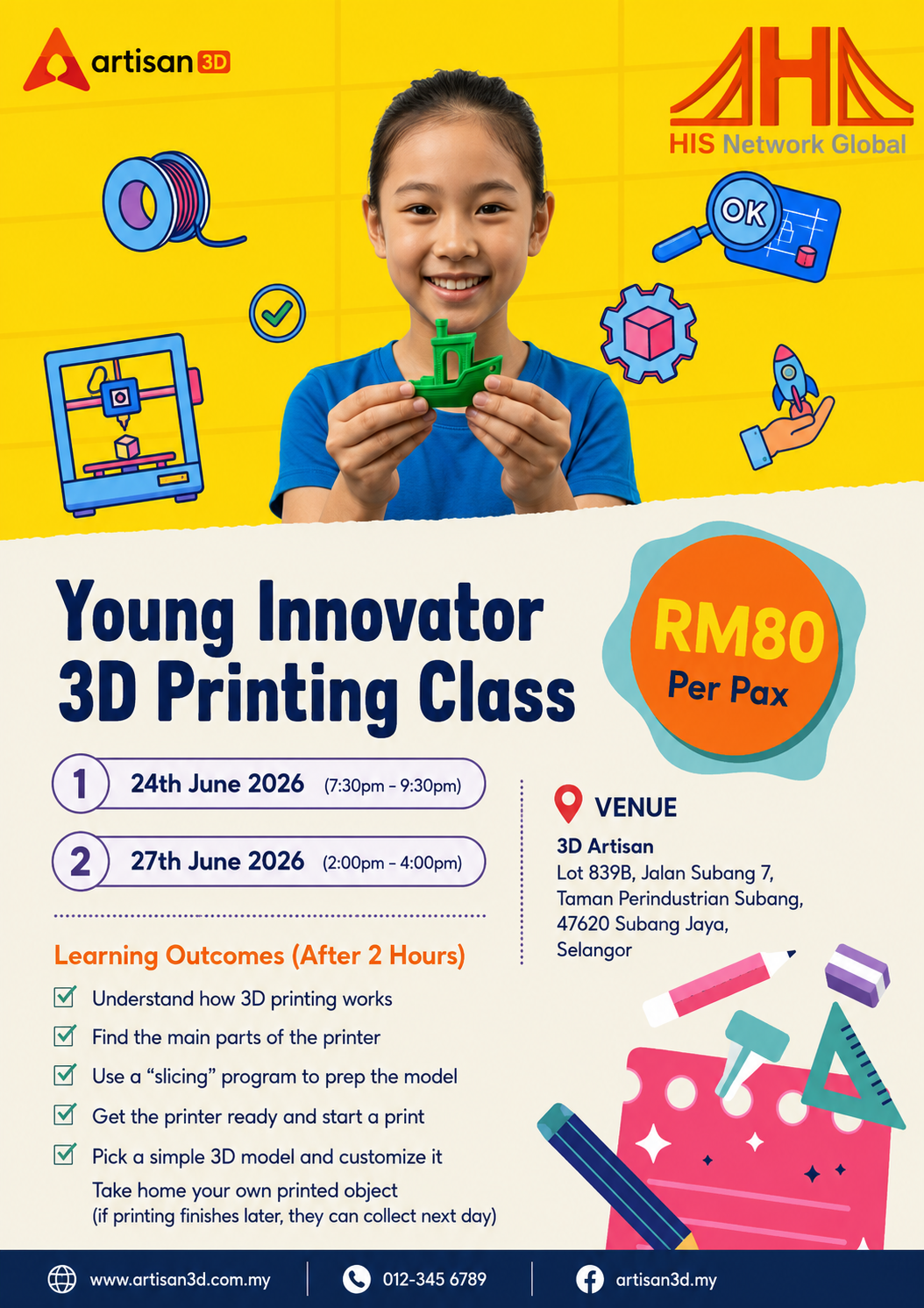 Young Innovator 3D Printing Class